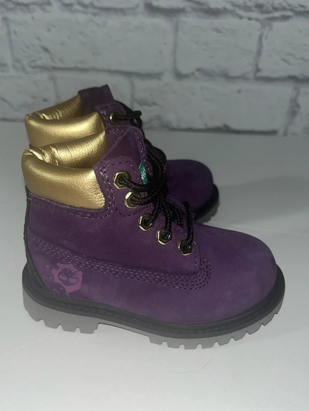 Timberland Exclusive Hip Hop Edition Purple Boots Girls  Gold Toddler size 6